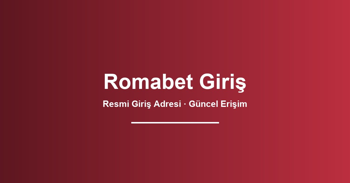 Romabet giriş görseli